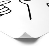 Poster Comportez-vous Pas de Chat Drôle Mème Dessin Animé (Coin)