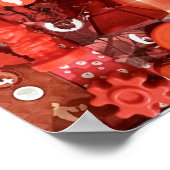 Poster : Composants du jeu de plateau rouge (Coin)