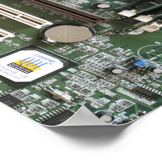 Poster Composants électroniques vieille carte mère (Coin)