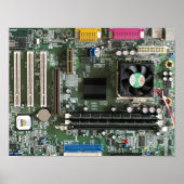 Poster Composants électroniques vieille carte mère (Devant)