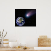Poster Composite numérique d'une comète se dirigeant vers (Cuisine)