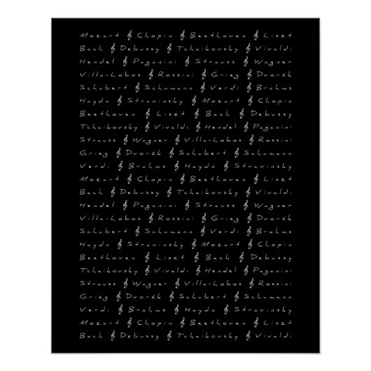 Poster Compositeurs de musique classique (Devant)