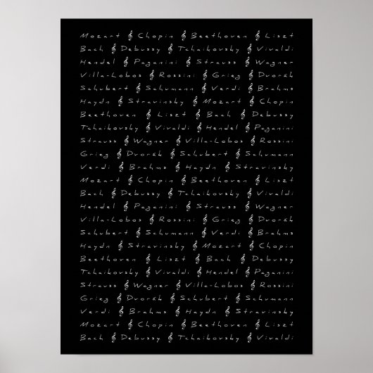 Poster Compositeurs de musique classique (Devant)