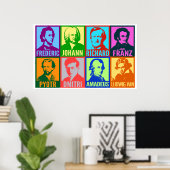 Poster Compositeurs Pop Art Music | Bright Mod (Bureau à domicile)