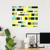 Poster Composition Abstraite (Bureau à domicile)