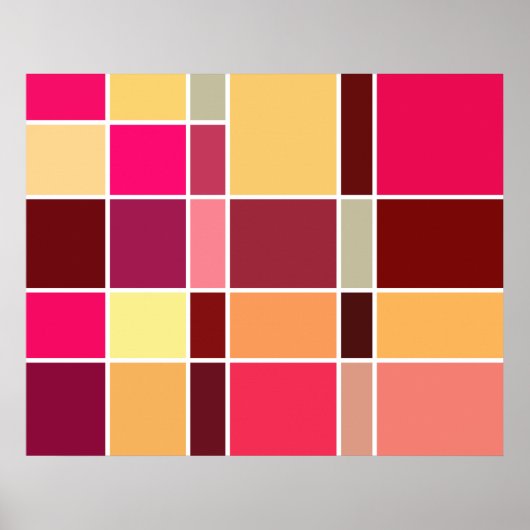 Poster Composition Abstraite des couleurs (Devant)