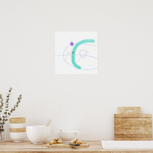 Poster Composition Abstraite dynamique (Cuisine)