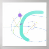 Poster Composition Abstraite dynamique (Devant)