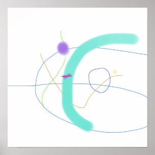Poster Composition Abstraite dynamique