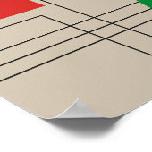 Poster Composition Abstraite Géométrique avec des Couleur (Coin)