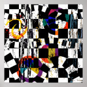 Poster Composition arrière - plan abstraite, avec traits, (Devant)