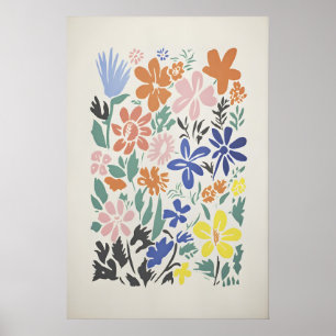 Poster Composition artistique d'arrangement floral coloré