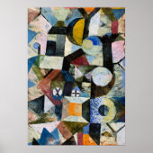 Poster Composition avec demi-lune jaune et Y (Devant)