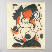 Poster Composition avec deux cerfs par Franz Marc (Devant)