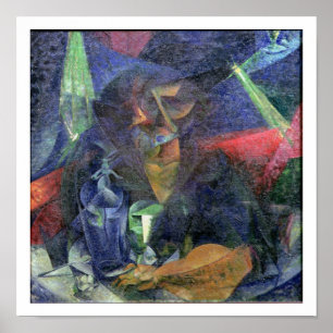 Poster Composition avec figure d'une femme, 1912 (huile