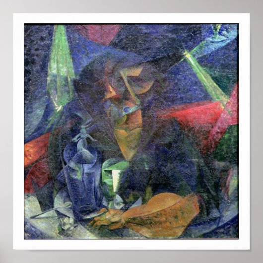 Poster Composition avec la figure d'une femme, 1912 (huil (Devant)