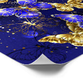 Poster Composition avec papillons de saphir (Coin)