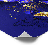Poster Composition avec papillons Sapphire (Coin)