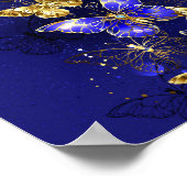 Poster Composition avec papillons Sapphire (Coin)