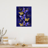 Poster Composition avec papillons Sapphire (Cuisine)