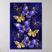 Poster Composition avec papillons Sapphire (Devant)