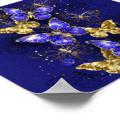 Poster Composition avec papillons Sapphire (Coin)