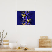 Poster Composition avec papillons Sapphire (Cuisine)
