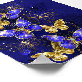 Poster Composition avec papillons Sapphire (Coin)