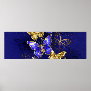Poster Composition avec papillons Sapphire