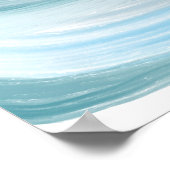 Poster Composition bleue et blanche Abstraite (Coin)