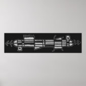 Poster Composition crayon Abstraite (Devant)