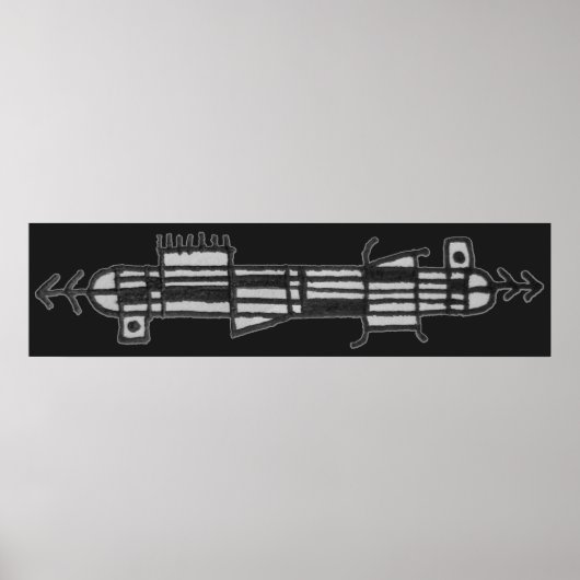 Poster Composition crayon Abstraite (Devant)