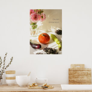 Poster Composition de cuisine automnale nature morte