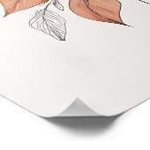 Poster Composition de fleurs sauvages rose (Coin)