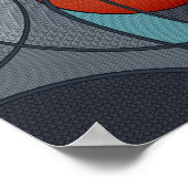 Poster Composition de l'art Abstrait du basket-ball (Coin)