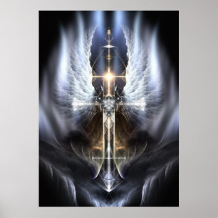 Poster Composition de l'art fractal de l'aile de l'Ange c