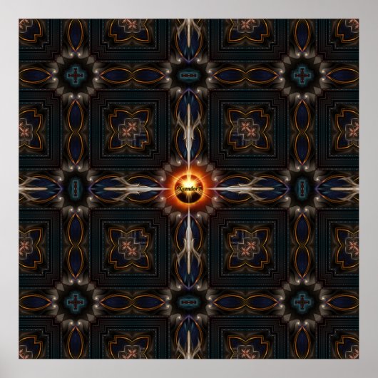 Poster Composition de l'art fractal impérial Astral (Devant)