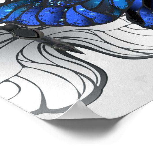 Poster Composition des White and Blue Butterflies (Coin)