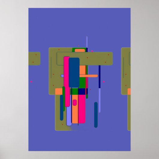 Poster Composition d'œuvre d'art abstrait  (Devant)