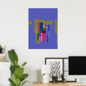 Poster Composition d'œuvre d'art abstrait  (Bureau à domicile)
