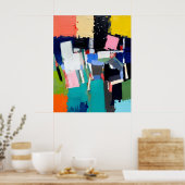 Poster Composition d'œuvre d'art abstraite (Cuisine)