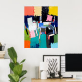 Poster Composition d'œuvre d'art abstraite (Bureau à domicile)