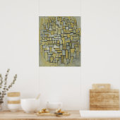 Poster Composition en brun et gris de Piet Mondrian (Cuisine)