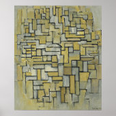 Poster Composition en brun et gris de Piet Mondrian (Devant)