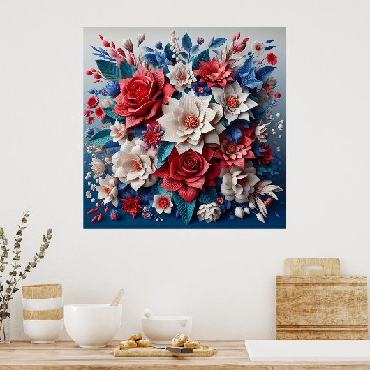 Poster Composition florale (Cuisine)