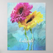 Poster Composition florale moderne et élégante personnali (Devant)