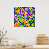 Poster Composition florale peinte (Cuisine)
