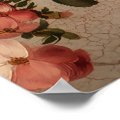 Poster Composition florale vintage vibrante (Coin)