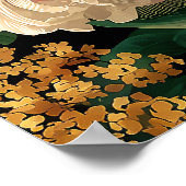Poster Composition florale vintage vibrante (Coin)