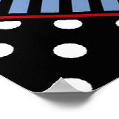 Poster Composition géométrique Abstraite : Bleu orange (Coin)